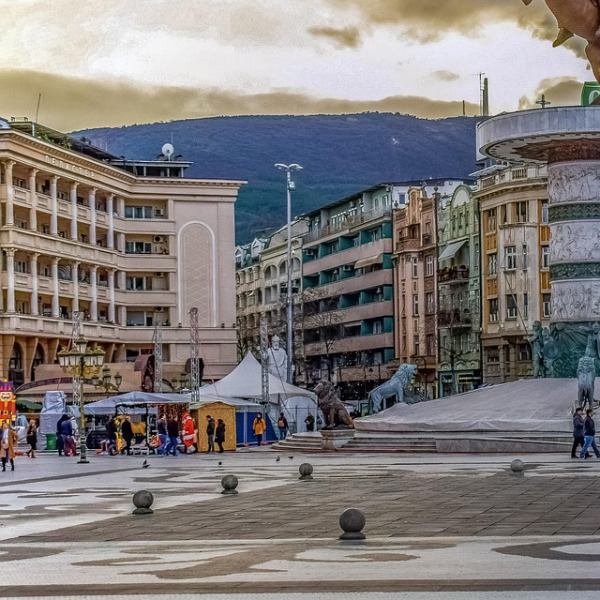 North Macedonia Skopje skyline